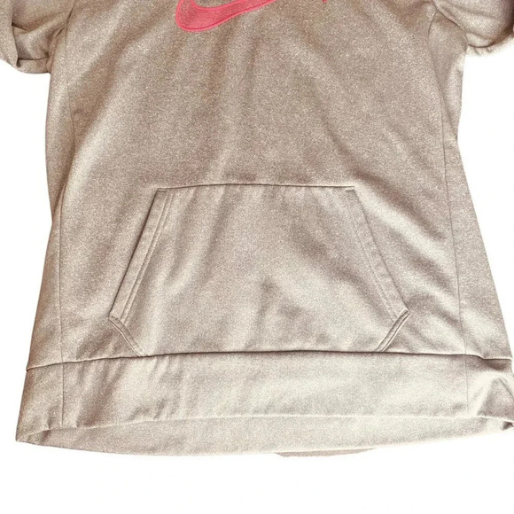 Nike Dri-Fit Women's Gray & Pink Long Sleeve Athletic Pullover Sweatshirt Hoodie - Picture 5 of 10